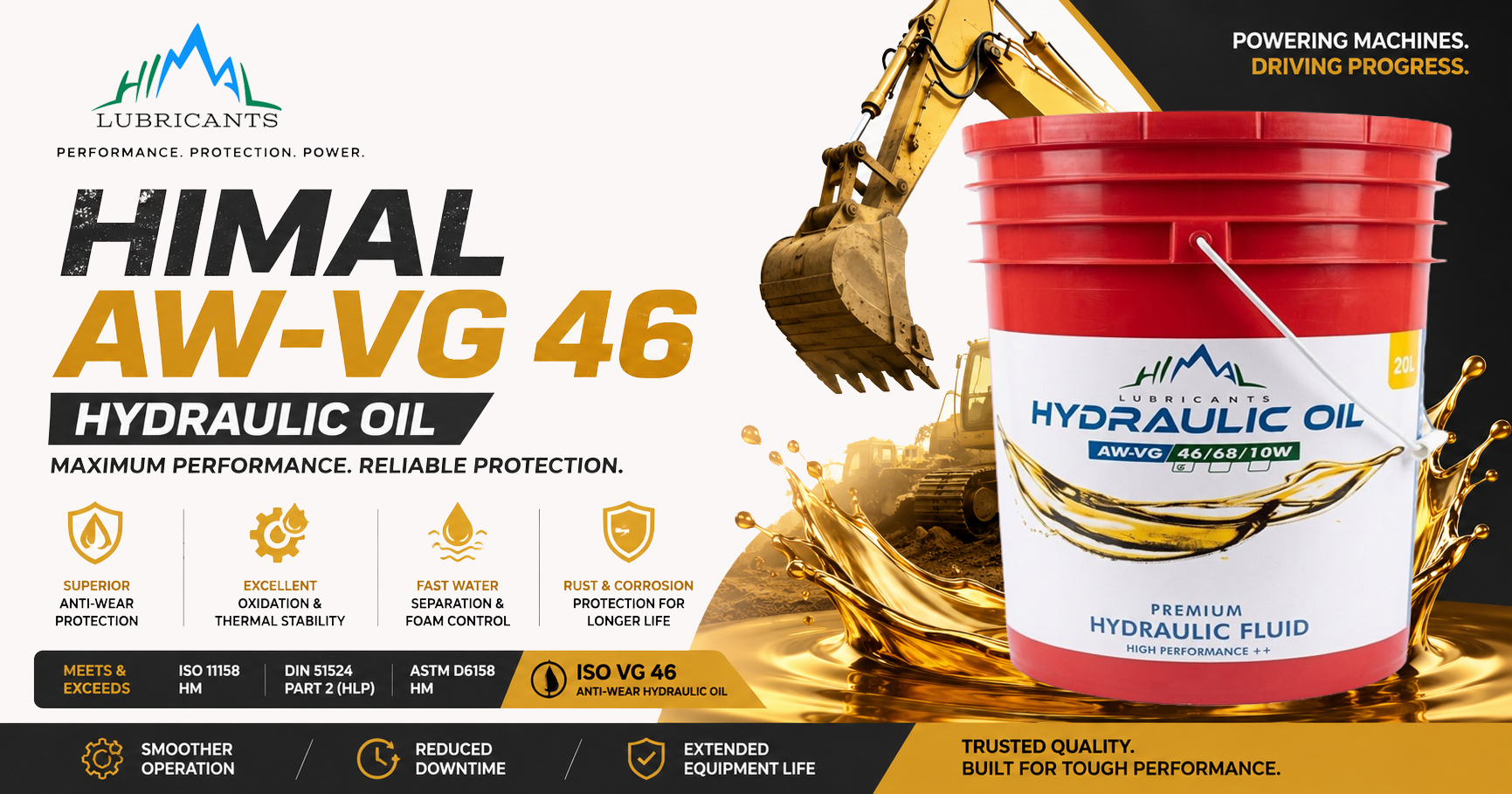 Hydraulic Oil Selection Guide: Why Himal AW-VG 46 Hydraulic Oil is the Right Choice for Your Equipment